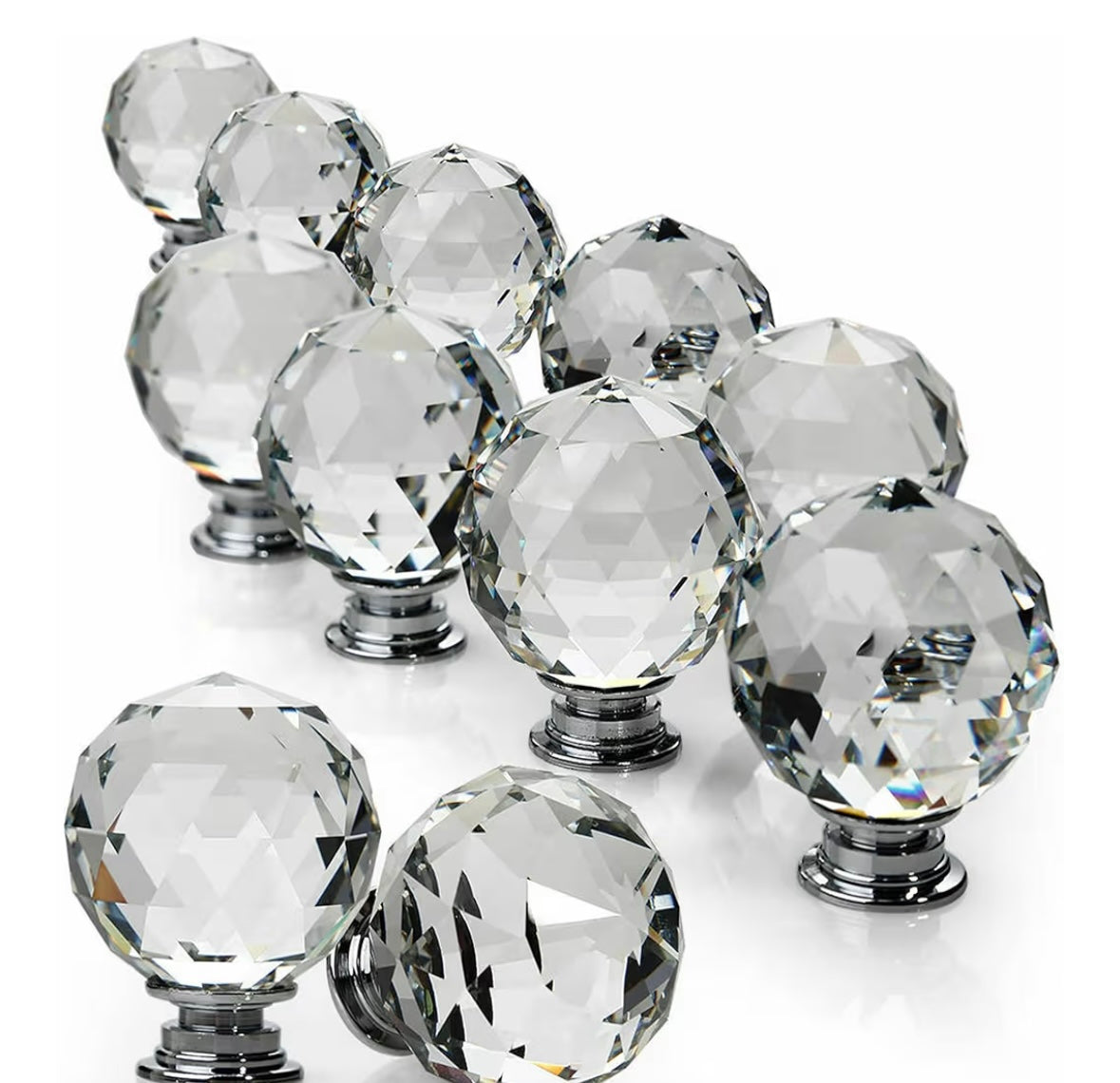 Crystal cabinet knobs