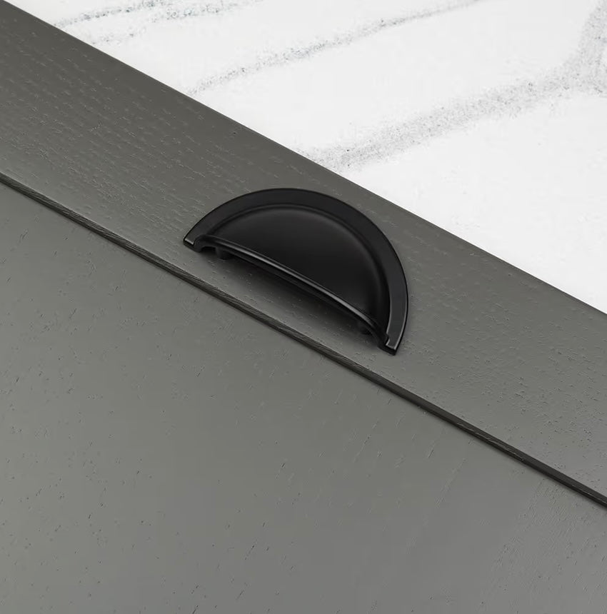 Half moon cup handle