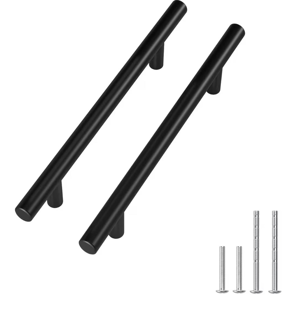 Black T bar cabinet handle